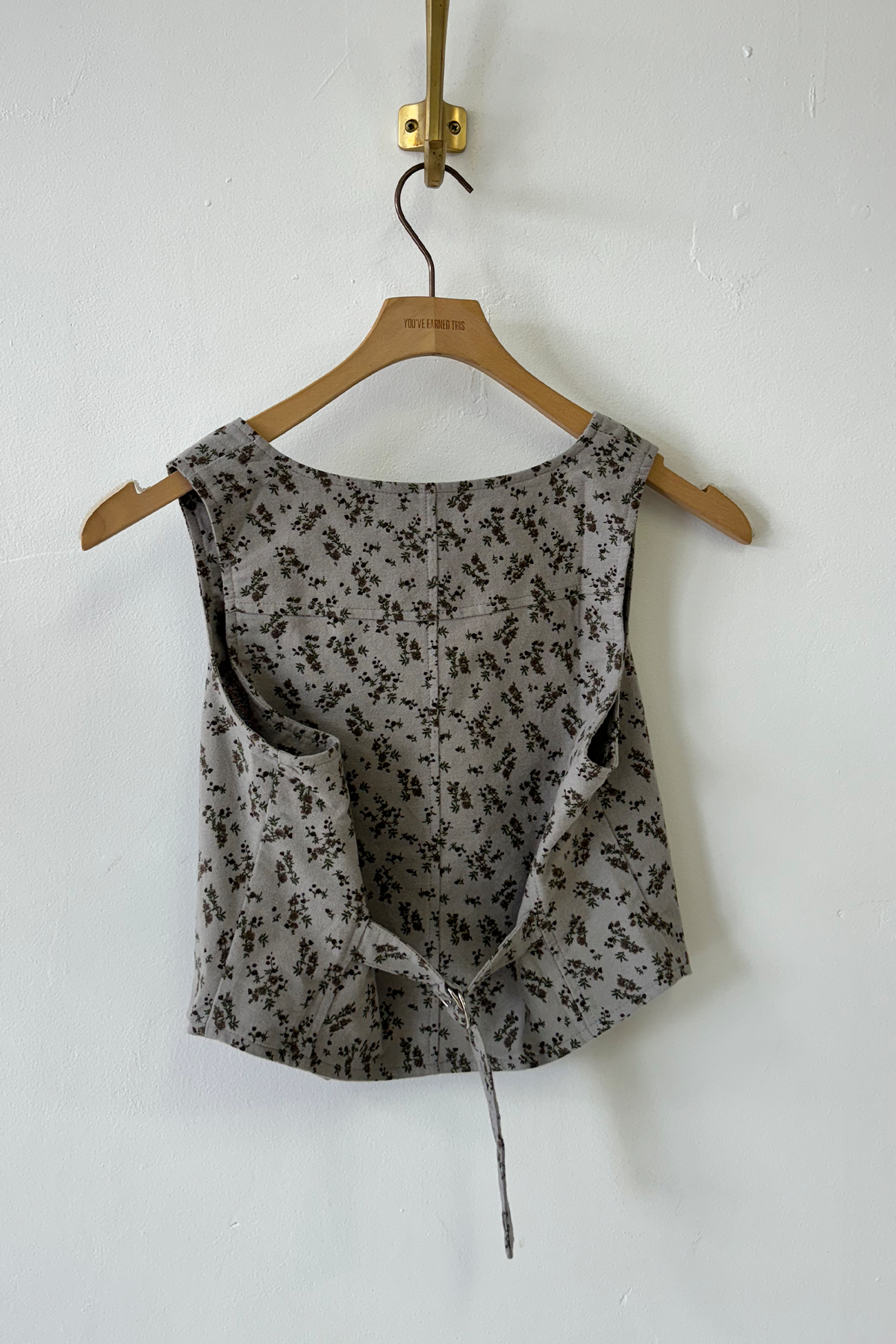Button Up Floral Vest